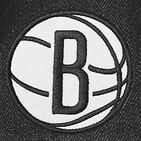 The Wild Collective Brooklyn Nets Patch Denim Button-Up Jacket