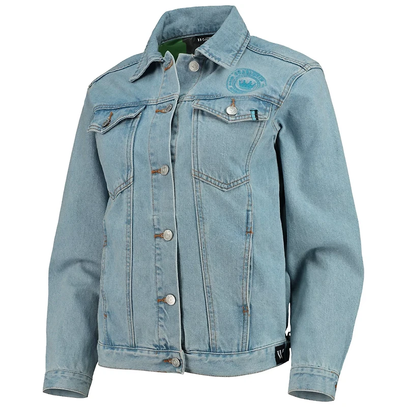 The Wild Collective Charlotte FC Print Denim Button-Up Jacket