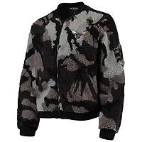 The Wild Collective Chicago Bulls Camo Sherpa Full-Zip Bomber Jacket