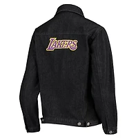 The Wild Collective Los Angeles Lakers Patch Denim Button-Up Jacket