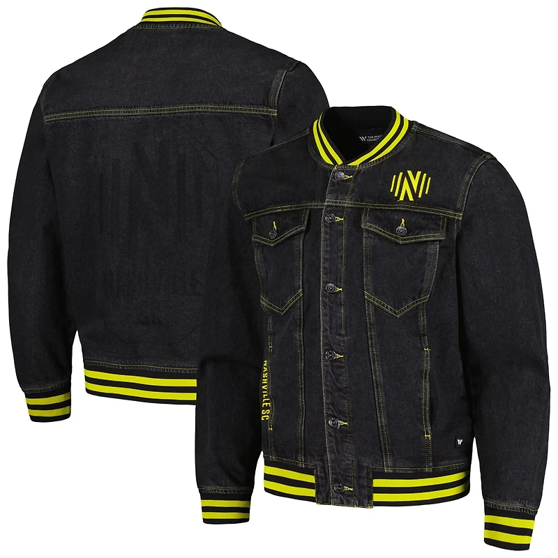The Wild Collective Nashville SC Denim Full-Button Bomber Jacket