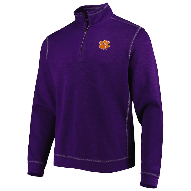 Tommy Bahama Clemson Tigers Sport Tobago Bay Tri-Blend Mock Neck Half-Zip Jacket