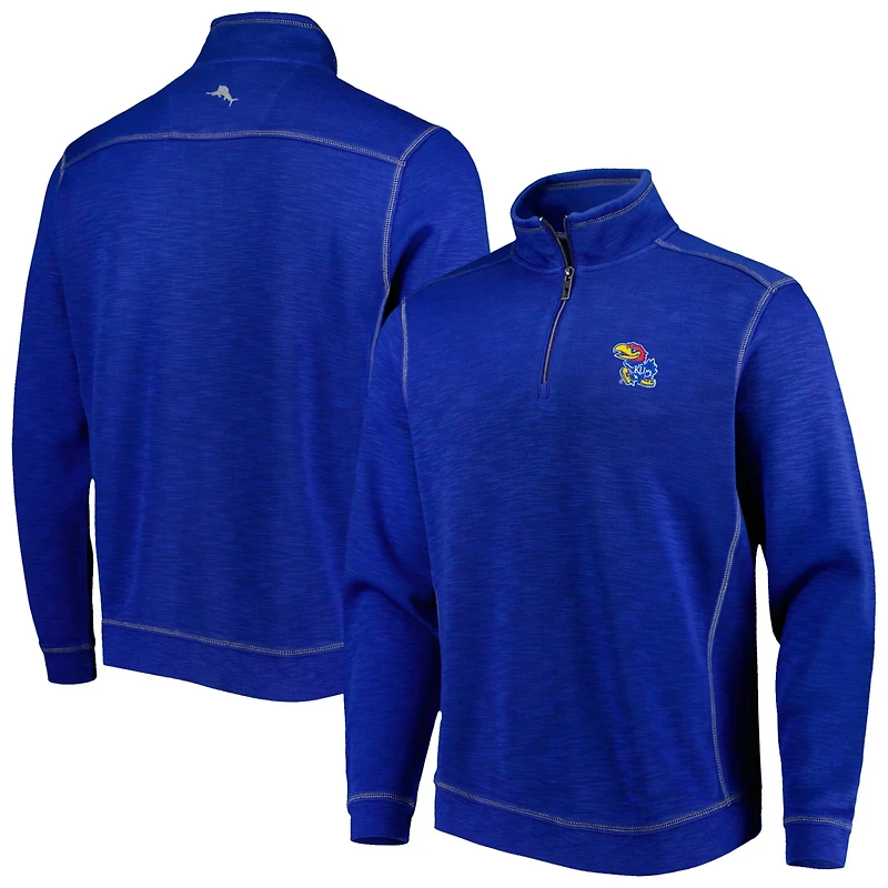 Tommy Bahama Kansas Jayhawks Sport Tobago Bay Tri-Blend Mock Neck Half-Zip Jacket