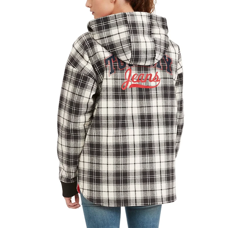 Tommy Jeans /Cream Chicago Bulls Molly Flannel Full-Zip Hoodie