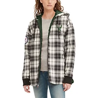 Tommy Jeans /Cream Milwaukee Bucks Molly Flannel Full-Zip Hoodie
