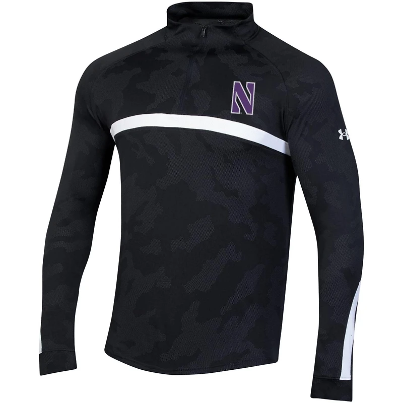 Under Armour Northwestern Wildcats Game Day Camo Raglan Quarter-Zip Top
