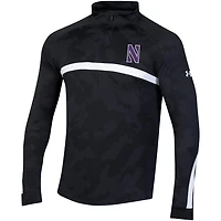 Under Armour Northwestern Wildcats Game Day Camo Raglan Quarter-Zip Top