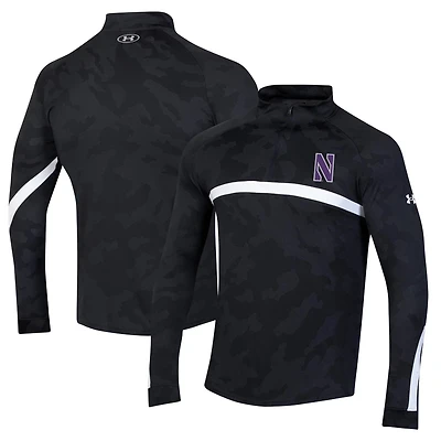 Under Armour Northwestern Wildcats Game Day Camo Raglan Quarter-Zip Top