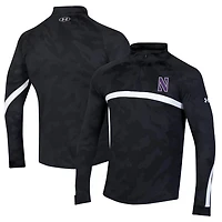 Under Armour Northwestern Wildcats Game Day Camo Raglan Quarter-Zip Top