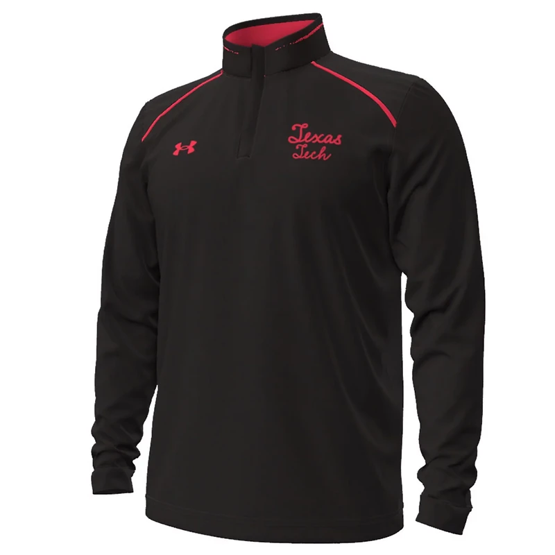 Under Armour Texas Tech Red Raiders Throwback Cursive Quarter-Zip Pullover Top