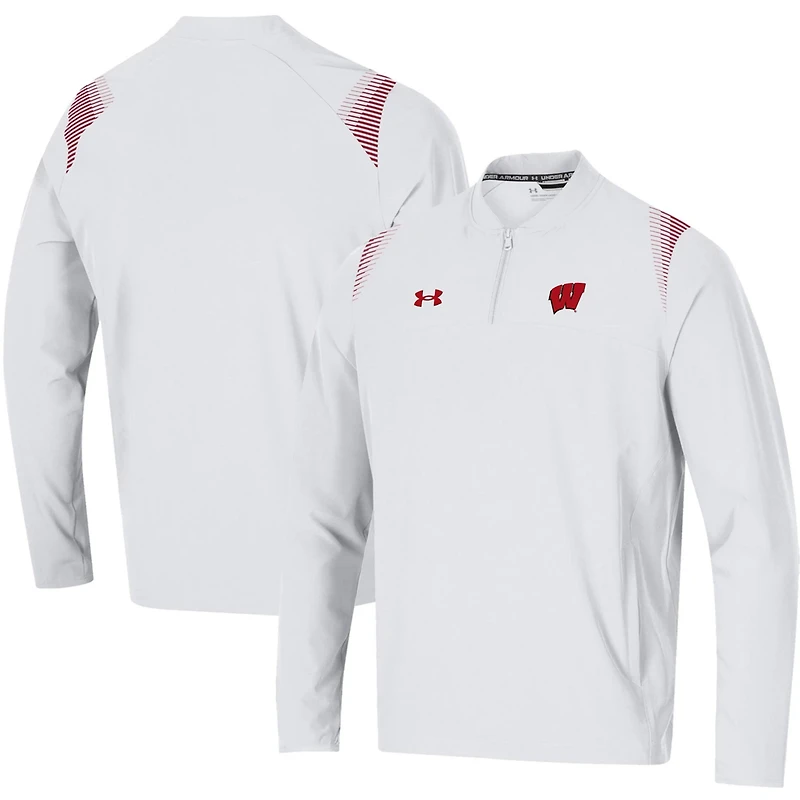 Under Armour Wisconsin Badgers 2021 Sideline Motivate Quarter-Zip Jacket