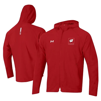 Under Armour Wisconsin Badgers Unstoppable Raglan Full-Zip Jacket