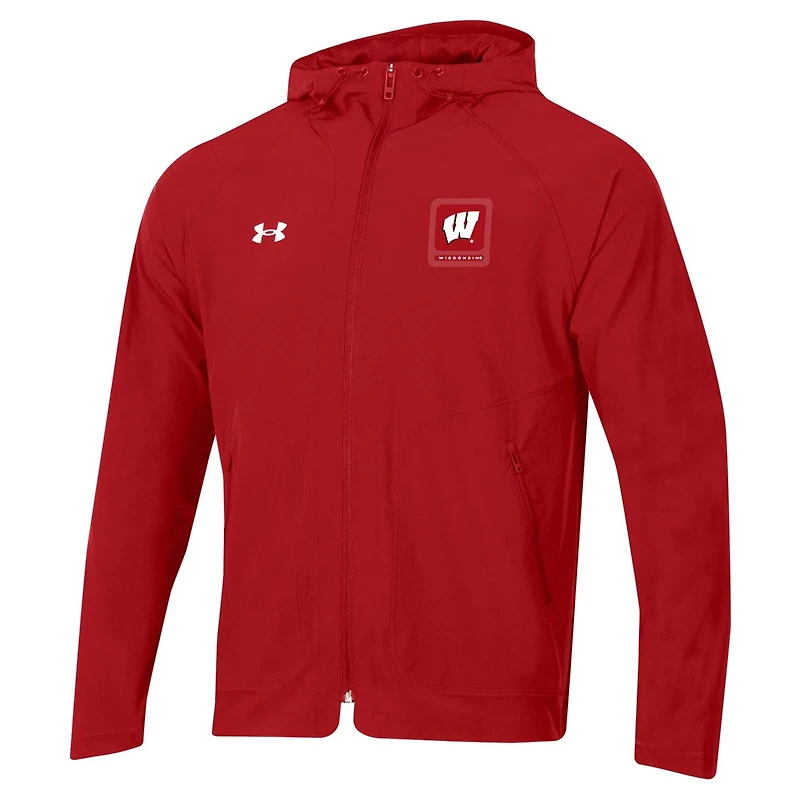 Under Armour Wisconsin Badgers Unstoppable Raglan Full-Zip Jacket