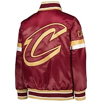 Youth Starter Cleveland Cavaliers Home Game Varsity Satin Full-Snap Jacket