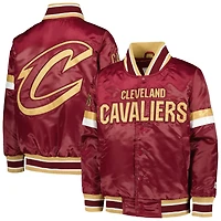 Youth Starter Cleveland Cavaliers Home Game Varsity Satin Full-Snap Jacket