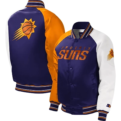 Youth Starter Phoenix Suns Raglan Full-Snap Varsity Jacket