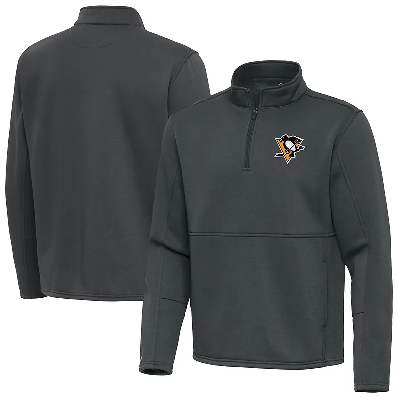 Antigua Pittsburgh Penguins Twist Quarter-Zip Pullover Jacket