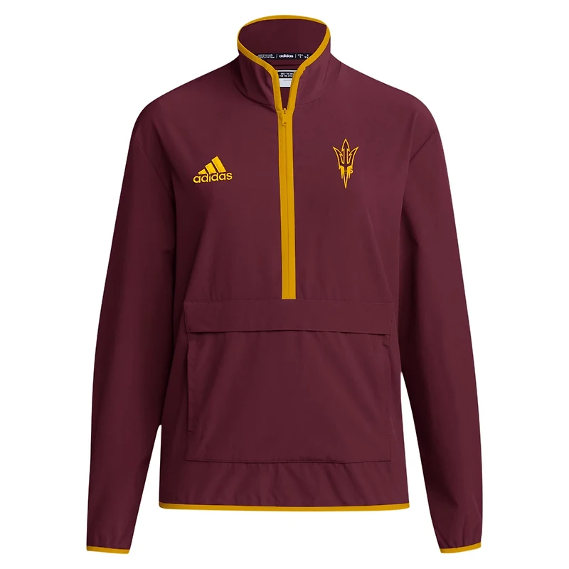 adidas Arizona State Sun Devils 2024 Coaches Sideline Half-Zip Jacket