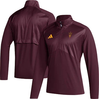 adidas Arizona State Sun Devils Sideline AEROREADY Raglan Sleeve Quarter-Zip Jacket