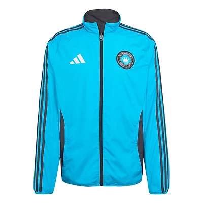 adidas Black Charlotte FC 2025 Anthem Reversible Full-Zip Jacket