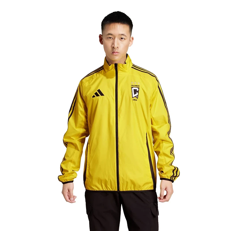 adidas Black Columbus Crew 2025 Anthem Reversible Full-Zip Jacket