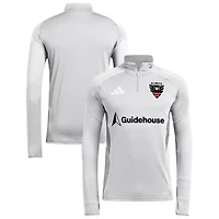 adidas DC United 2025 Quarter-Zip Long Sleeve Training Top