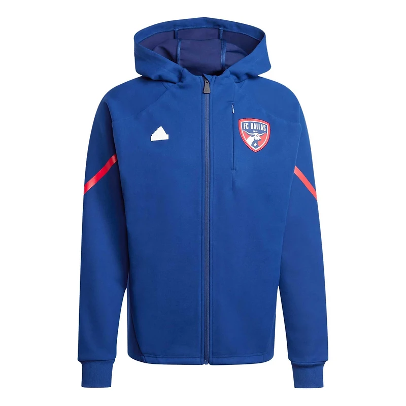 adidas FC Dallas 2024 Anthem Travel Raglan Sleeve Full-Zip Jacket