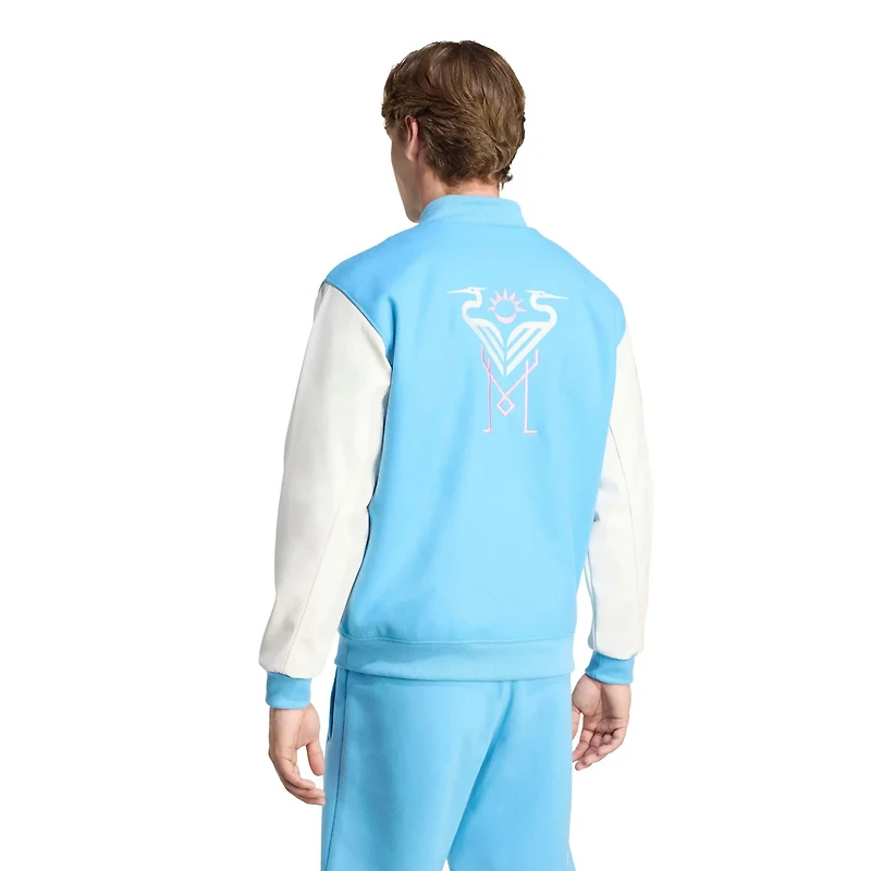 adidas Inter Miami CF 2025 Archive Collection Full-Snap Varsity Jacket
