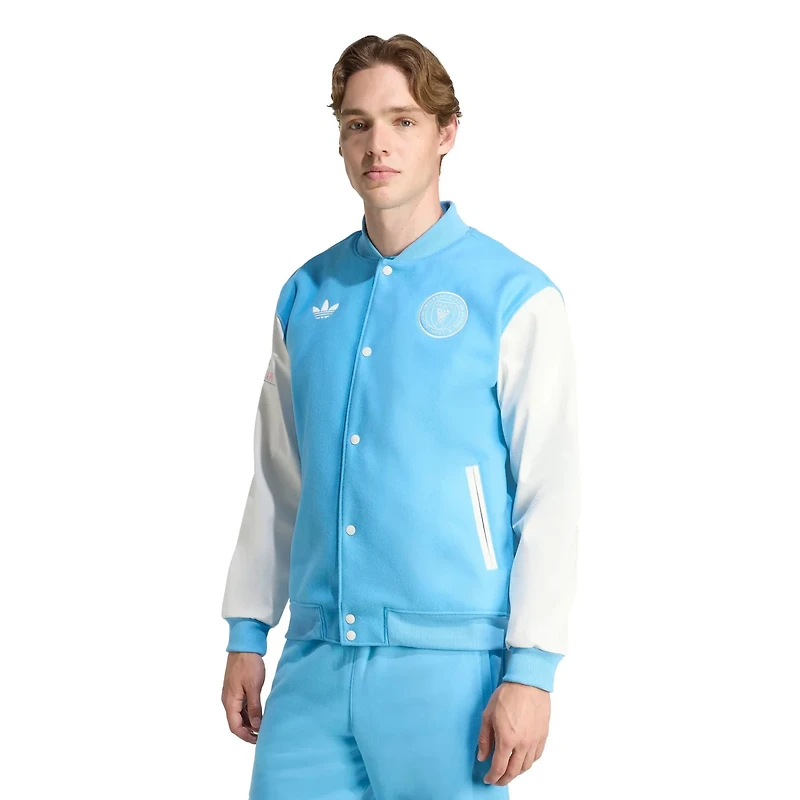 adidas Inter Miami CF 2025 Archive Collection Full-Snap Varsity Jacket