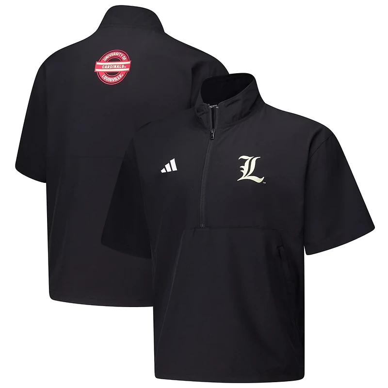 adidas Louisville Cardinals 2024 Half-Zip Short Sleeve Training Jacket