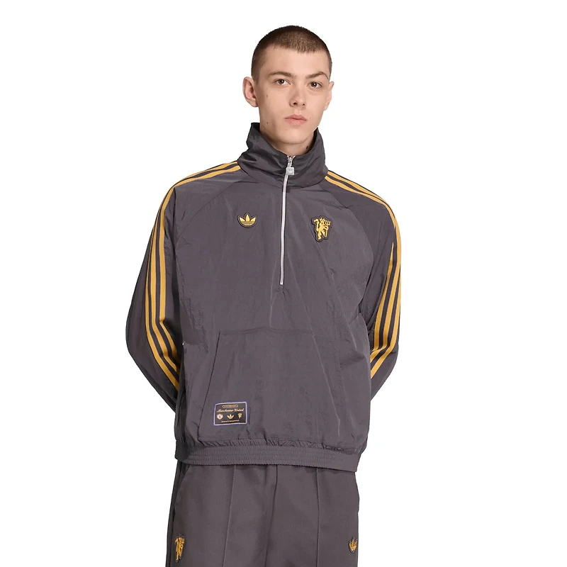 adidas Manchester United Terrace Icons Half-Zip Jacket