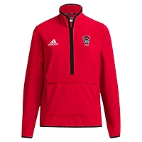 adidas NC State Wolfpack 2024 Coaches Sideline Half-Zip Jacket