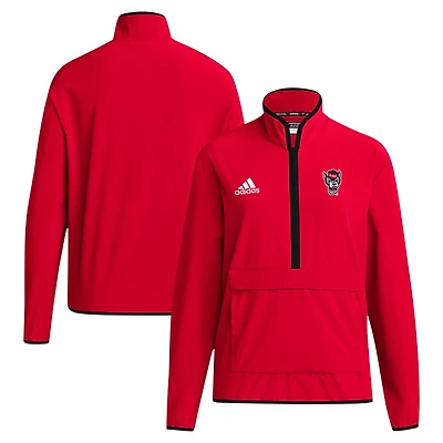 adidas NC State Wolfpack 2024 Coaches Sideline Half-Zip Jacket