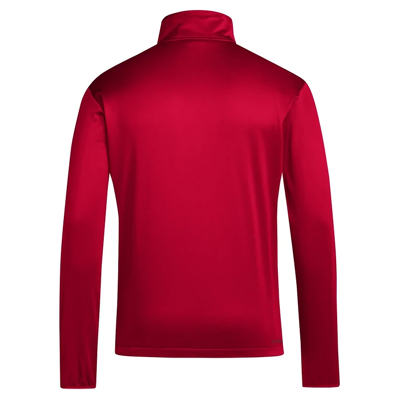 adidas NC State Wolfpack 2024 Coaches Sideline Quarter-Zip Top