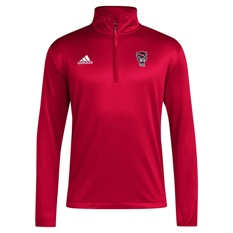 adidas NC State Wolfpack 2024 Coaches Sideline Quarter-Zip Top