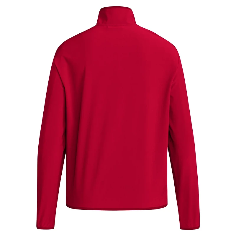 adidas Nebraska Huskers 2024 Coaches Sideline Half-Zip Jacket