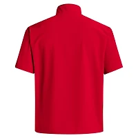 adidas Nebraska Huskers 2024 Coaches Sideline Half-Zip Short Sleeve Jacket