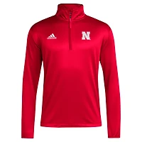 adidas Nebraska Huskers 2024 Coaches Sideline Quarter-Zip Top