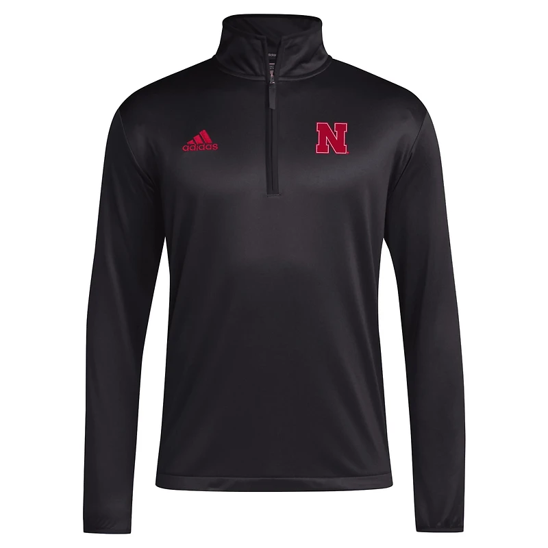 adidas Nebraska Huskers 2024 Coaches Sideline Quarter-Zip Top