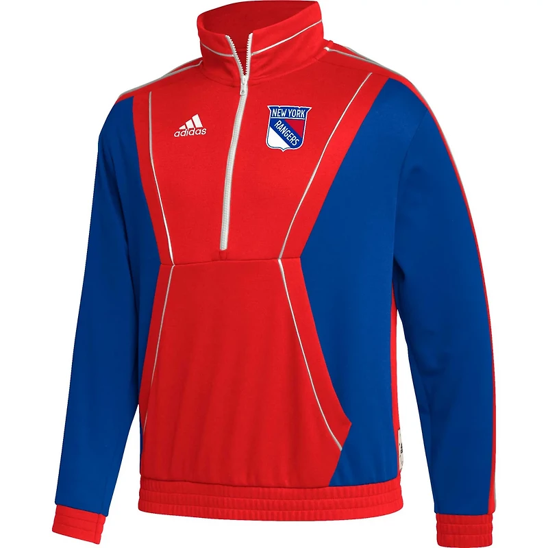 adidas New York Rangers Team Classics Half-Zip Jacket