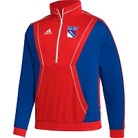 adidas New York Rangers Team Classics Half-Zip Jacket