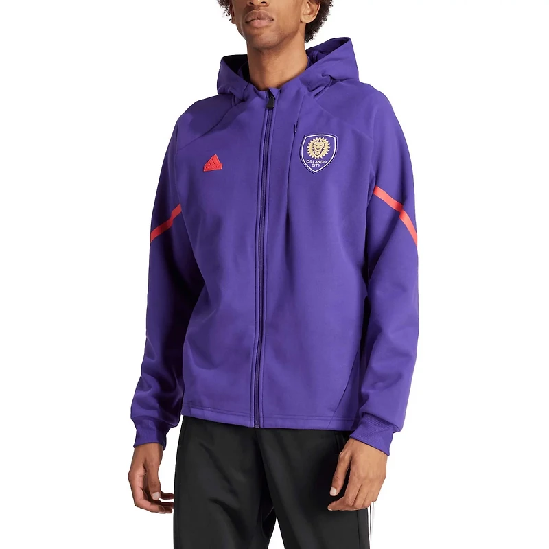 adidas Orlando City SC 2024 Anthem Travel Raglan Sleeve Full-Zip Jacket