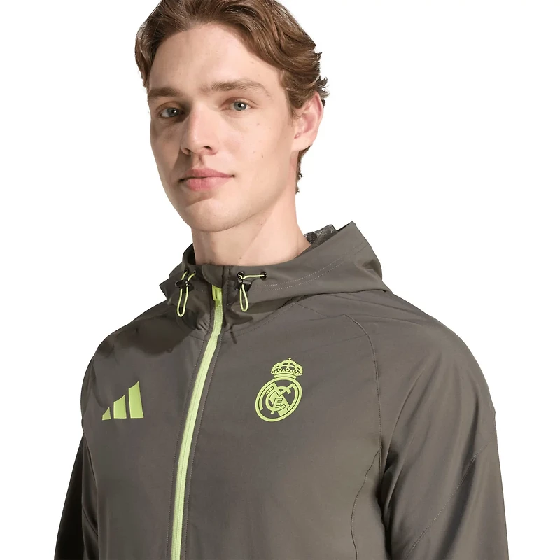 adidas Real Madrid 2025 26 Tiro Vis Tech Travel Jacket