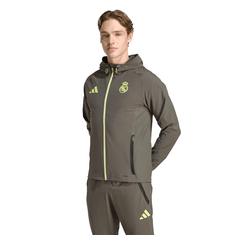 adidas Real Madrid 2025 26 Tiro Vis Tech Travel Jacket