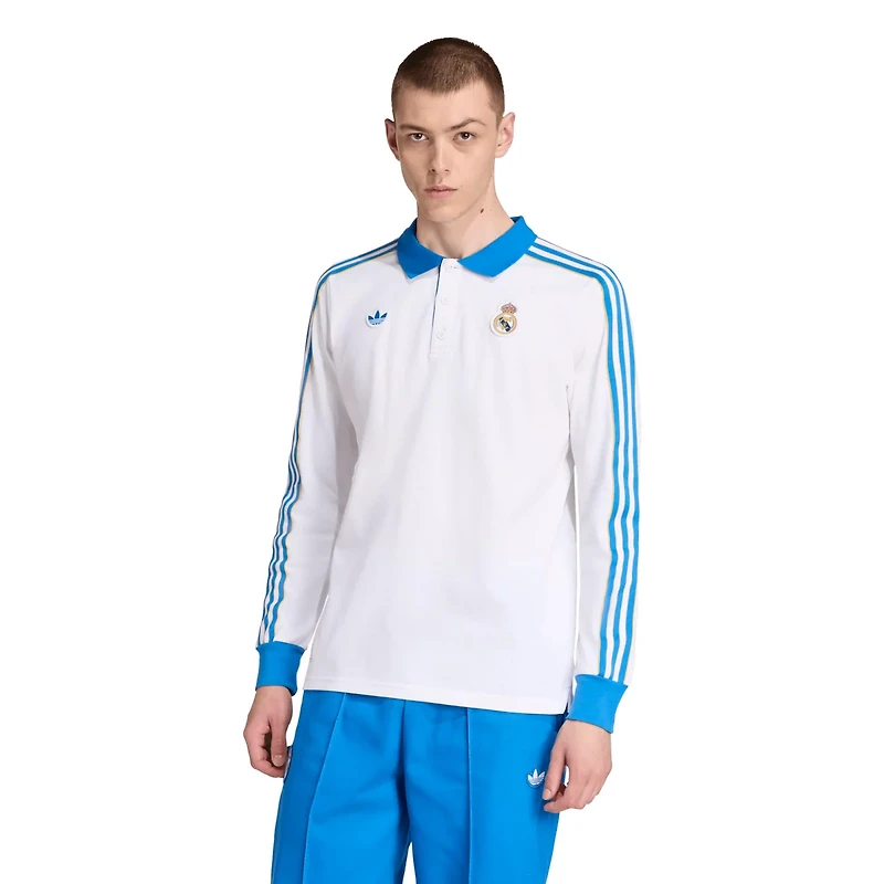 adidas Real Madrid Terrace Icons Long Sleeve Polo