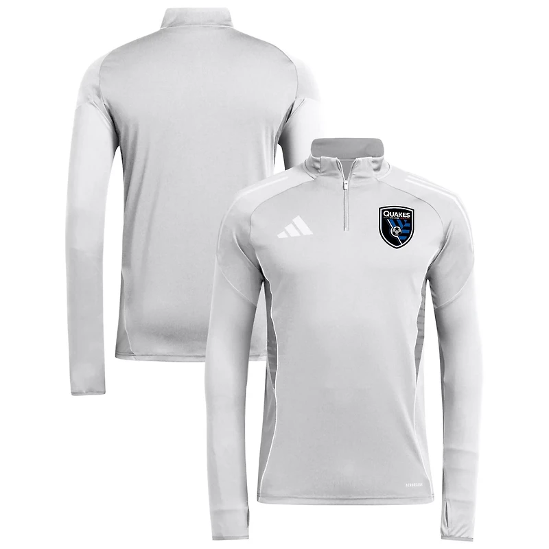 adidas San Jose Earthquakes 2025 Quarter-Zip Long Sleeve Training Top