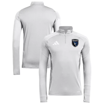 adidas San Jose Earthquakes 2025 Quarter-Zip Long Sleeve Training Top