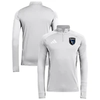 adidas San Jose Earthquakes 2025 Quarter-Zip Long Sleeve Training Top
