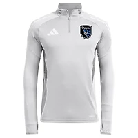 adidas San Jose Earthquakes 2025 Quarter-Zip Long Sleeve Training Top
