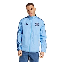 adidas Sky Black New York City FC 2025 Anthem Reversible Full-Zip Jacket